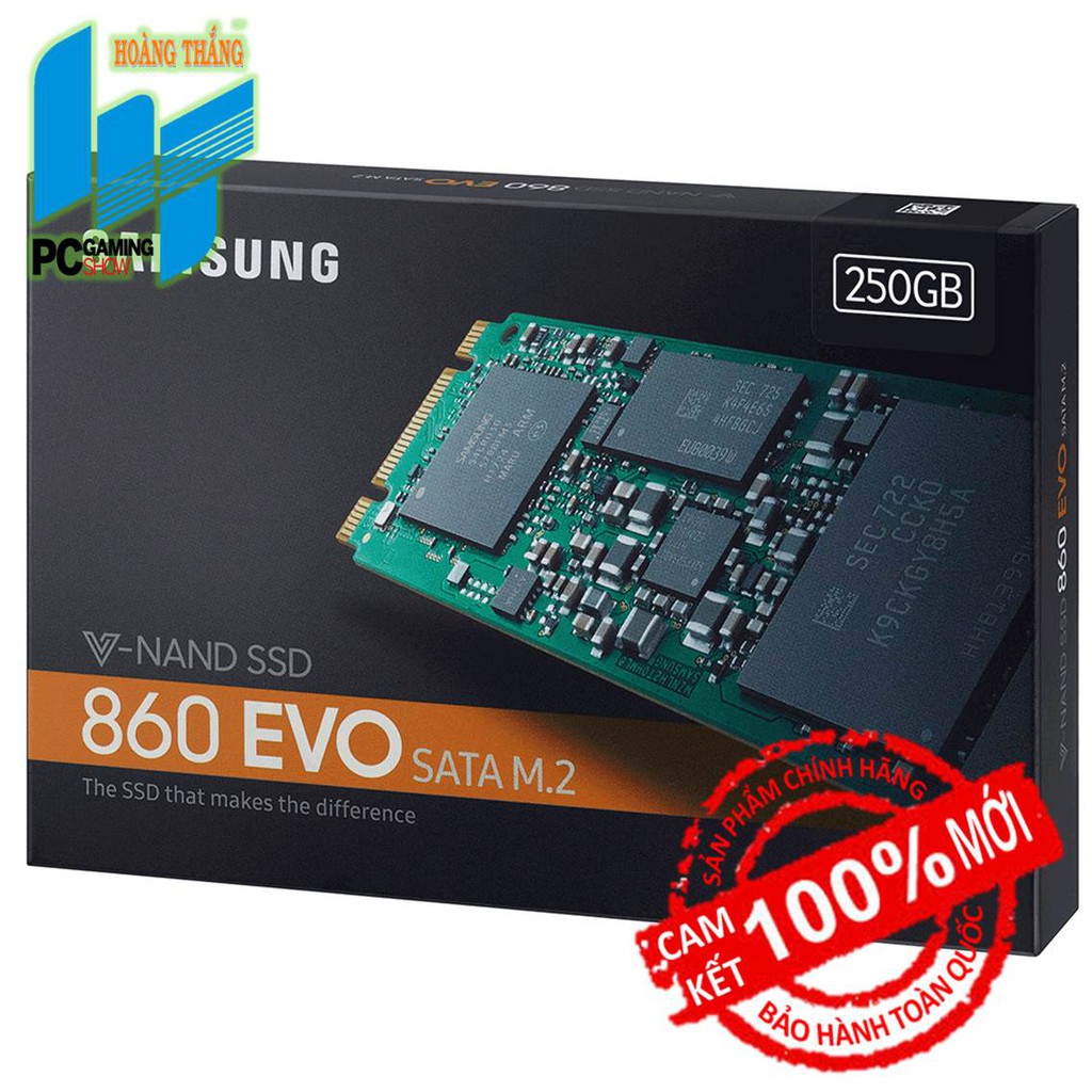 [Mã 99ELSALE hoàn 7% đơn 300K] Ổ cứng SSD Samsung 860 EVO 250GB M.2 Sata