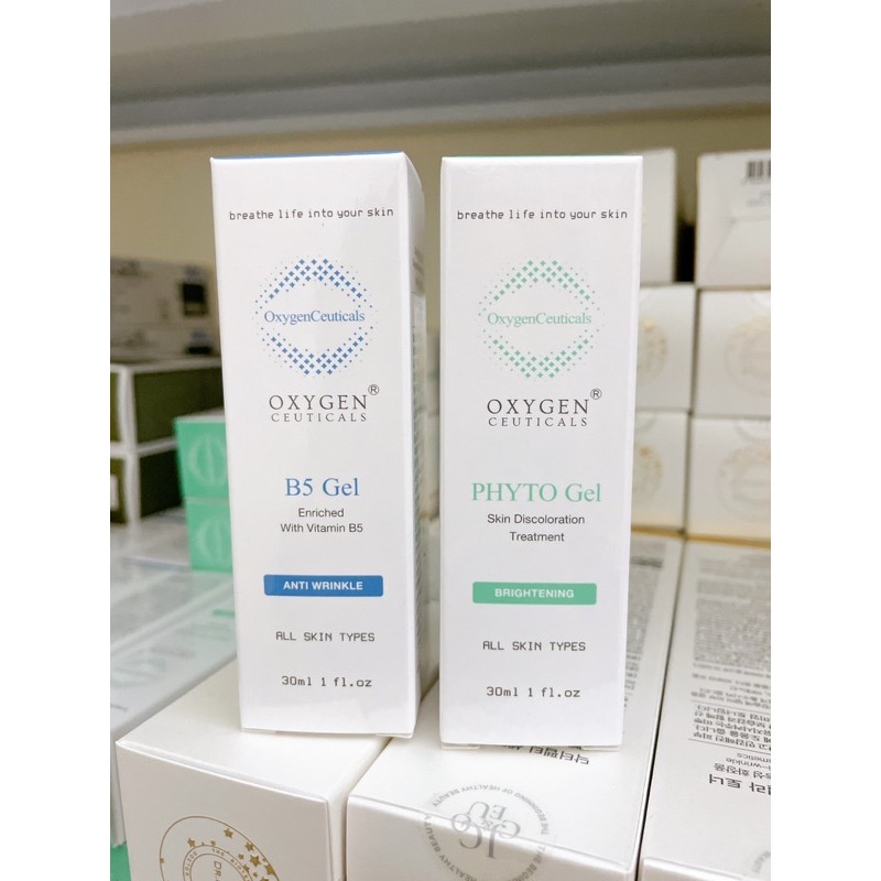 Full hộp Serum Gel B5 Oxygen Ceuticals phục hồi dưỡng sáng căng bóng 30 ml