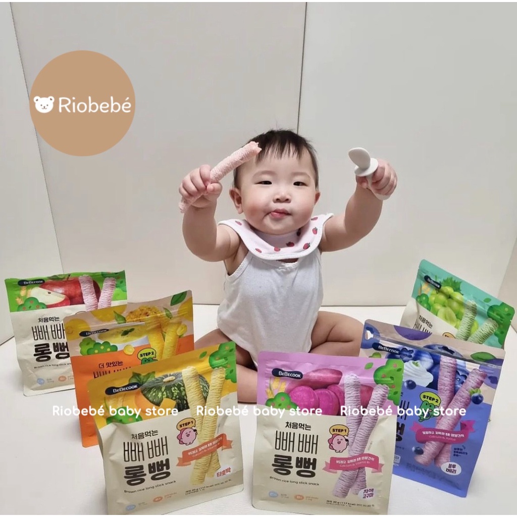 Bánh ăn dặm gạo lứt Bebecook cho bé từ 6 tháng trở lên (6M+) [Hàng chuẩn Air - Nội địa Hàn]