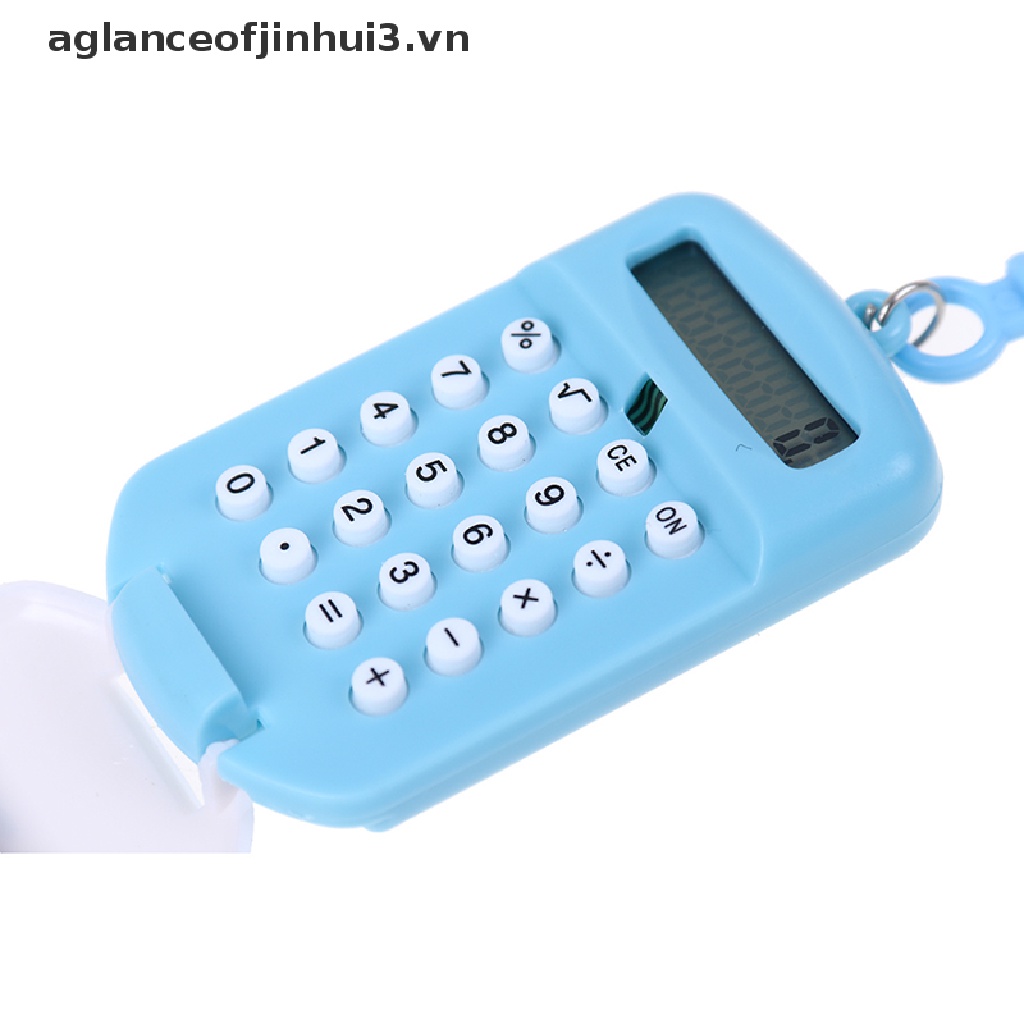 Máy Tính Bỏ Túi Kích Thước Nhỏ Gọn Kèm Móc Khóa Tiện Dụng Cho Văn Phòng