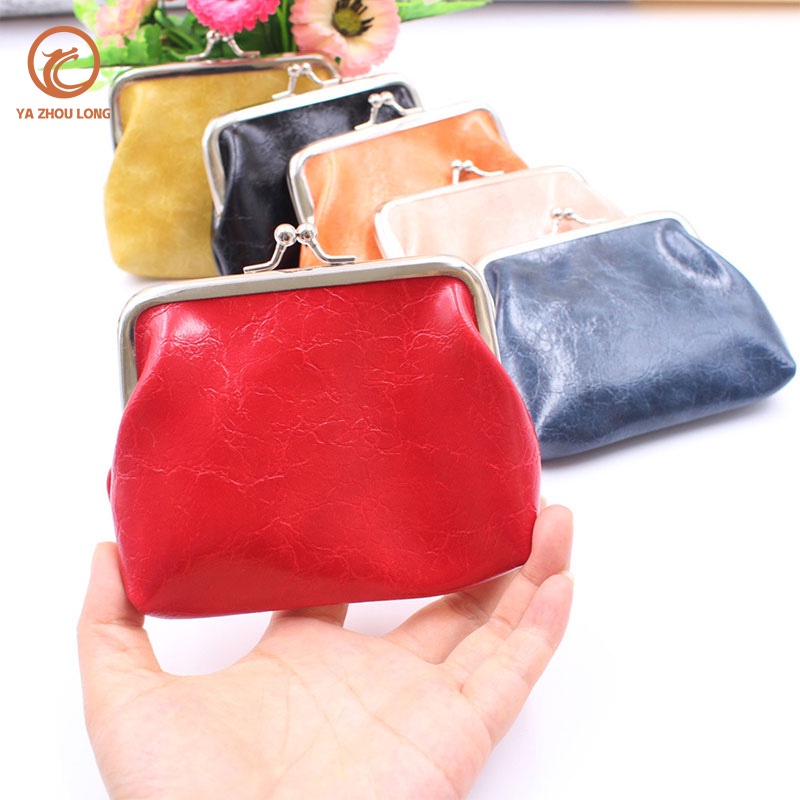 Ví YAZHOULONG da PU nhỏ xinh 13cm sáng tạo thời trang dành cho nữ