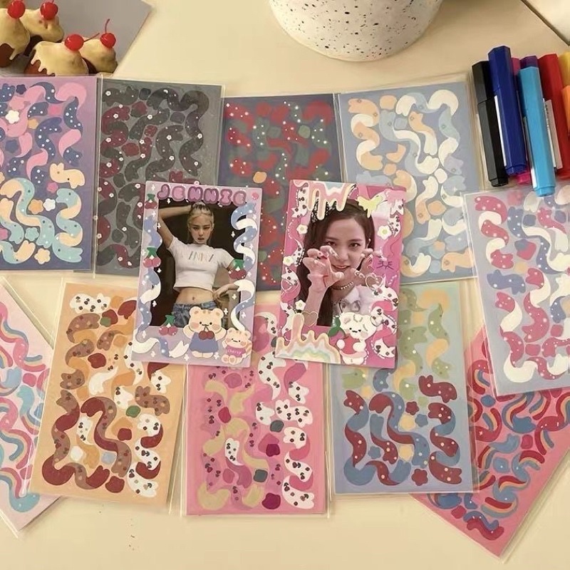 Sticker duy băng trang trí lấp lánh