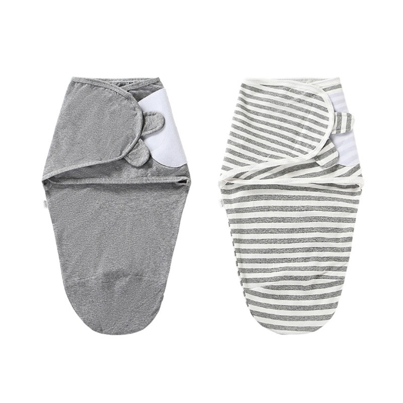 Set 2 Túi Ngủ Cotton Quấn Em Bé Sơ Sinh Có Thể Điều Chỉnh