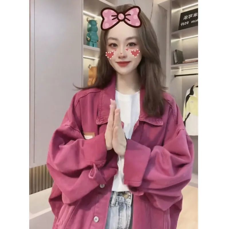 Jiashucheng Áo Khoác Denim Cao Cấp Dáng Rộng Phong Cách Phương Tây Thời Trang Xuân Thu Cho Nữ