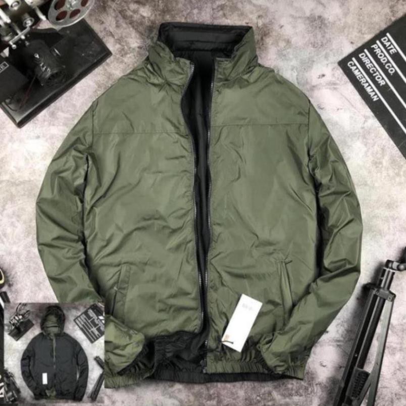 Áo Khoác Gió 2 mặt có mũ,2 lớp gió dầy dặn,chống nước,che nắng, mưa, mũ giấu được vào cổ áo