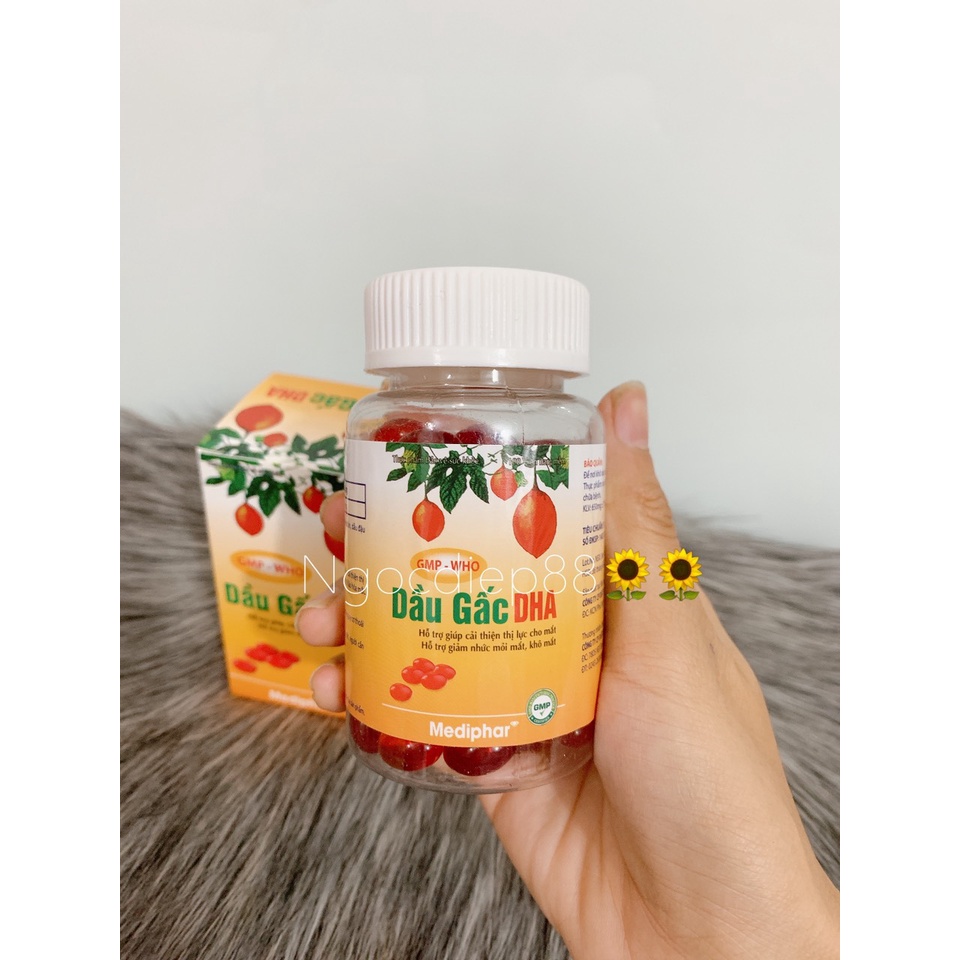 Viên dầu gấc DHA 400 chiết xuất từ tinh dầu gấc giúp sáng mắt đẹp da