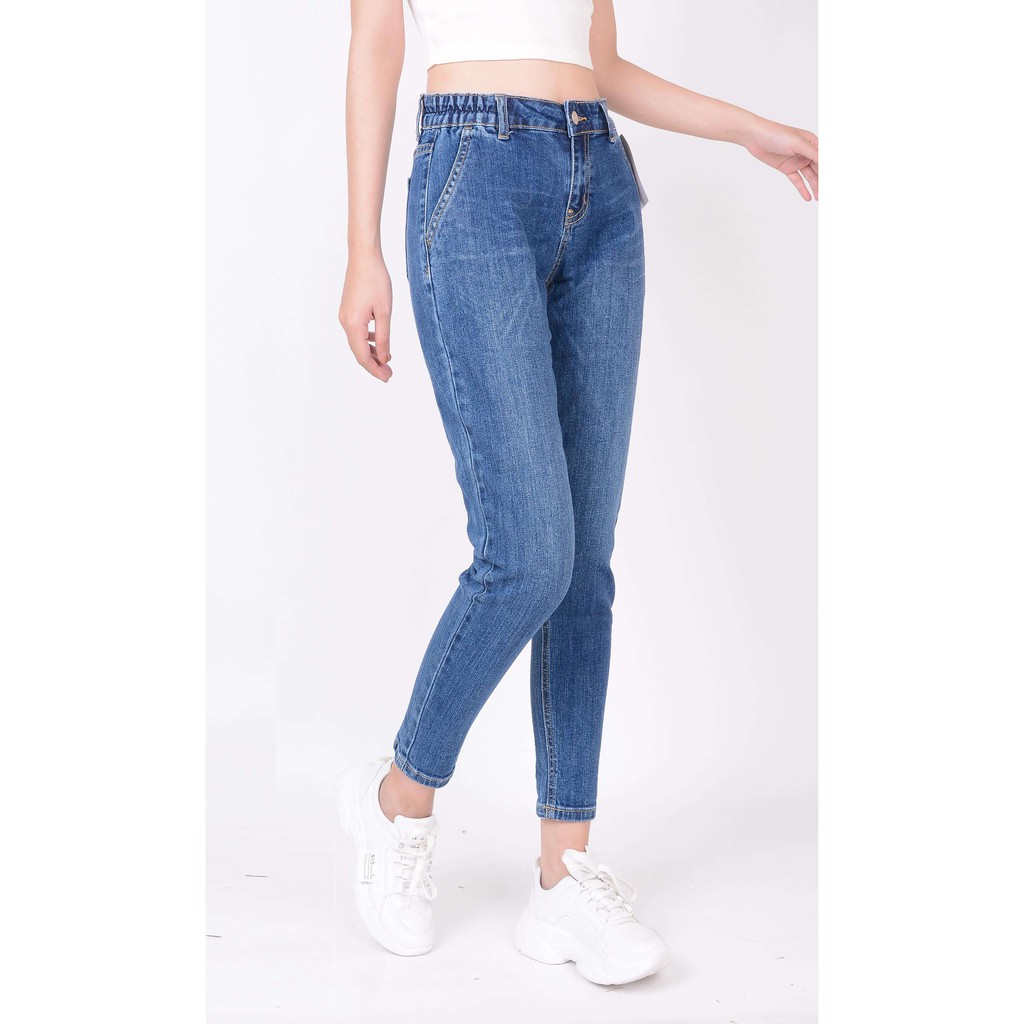 Quần jean nữ ống rộng baggy đẹp lưng cao cạp bán chun trơn hàng hiệu cao cấp mã 420 VANIZEN | BigBuy360 - bigbuy360.vn