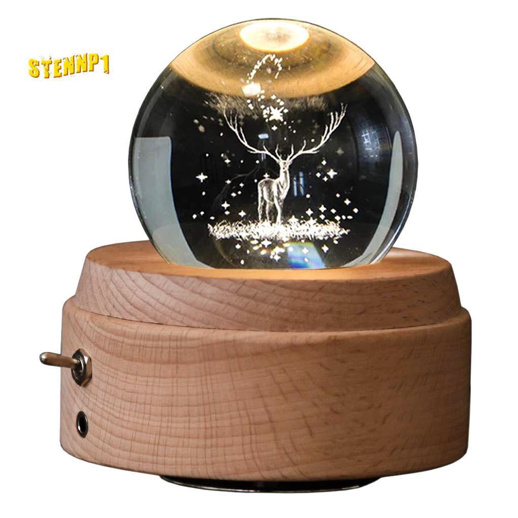 Hộp Nhạc Hình Quả Cầu Pha Lê 3d Phát Nhạc