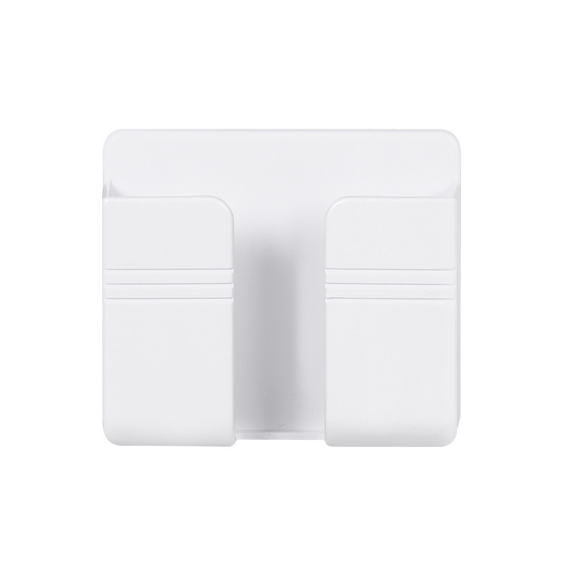 Wall Mounted Phone Holder Punch-free Mobile Phone Holder Cell Phone Charging Stand Rack TV Remote Storage Box