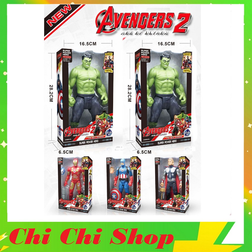 Mô Hình Siêu Anh Hùng Có 4 Nhân Vật Lựa Chọn, Cao 27cm, Có Đèn Led Sáng Đặc Sắc