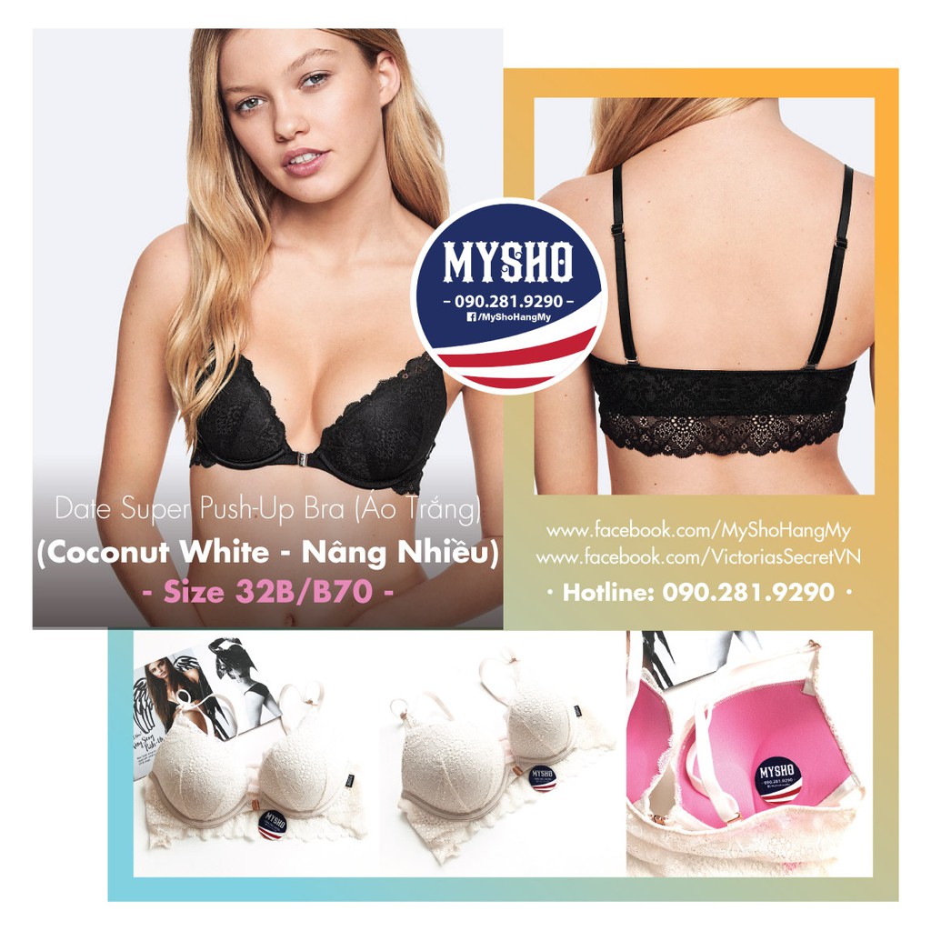 (có Bill mua hàng USA) Áo lót Cao cấp Victoria's Secret - 32B/B70