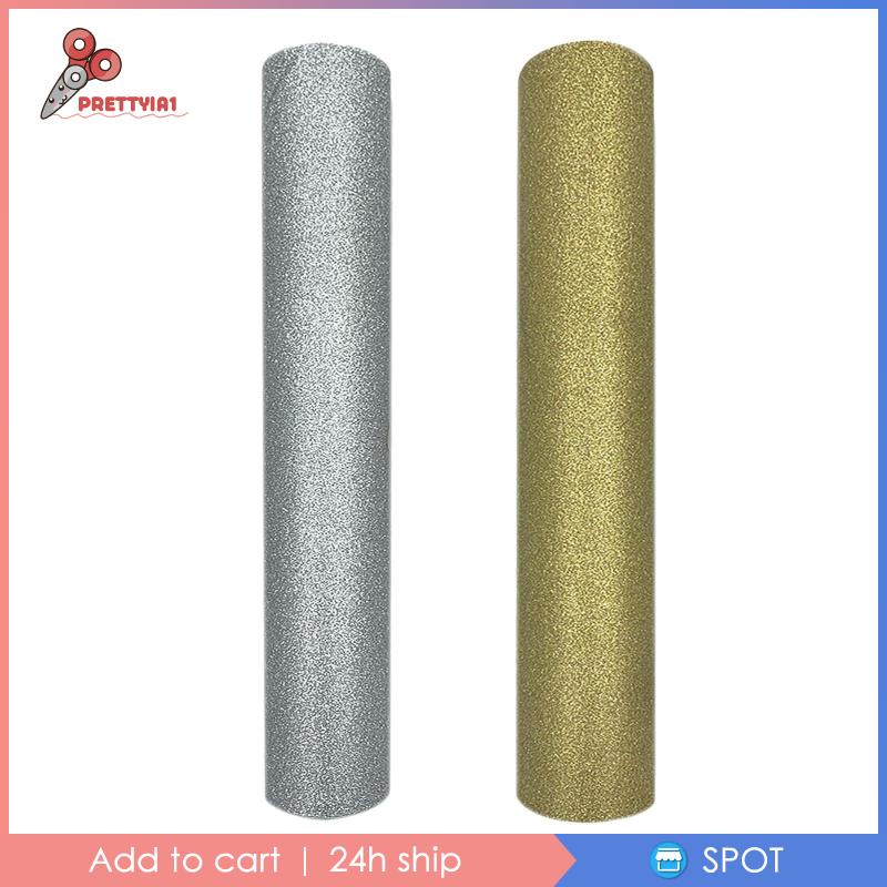 [Prettyia1] Cuộn Giấy Vinyl Truyền Nhiệt HTV Cho Quần Áo Màu Vàng Kim 30x50cm