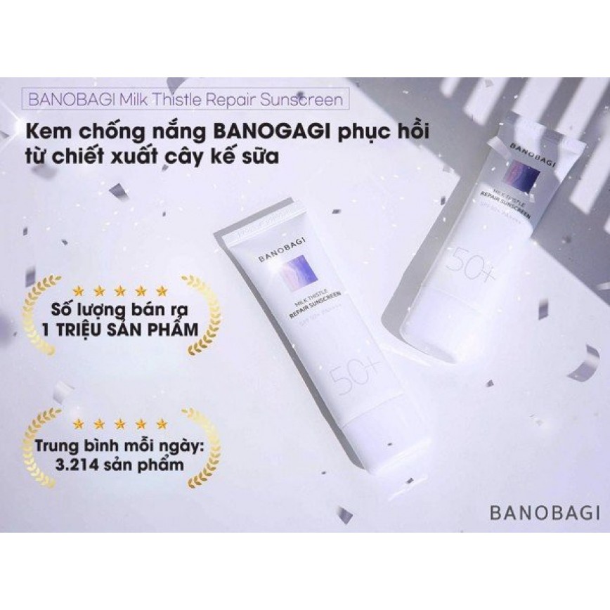 Kem Chống Nắng BANOBAGI Cho Da Nhạy Cảm REPAIR SUNSCREEN SPF 50+ PA++++ 15ml Và 50ml