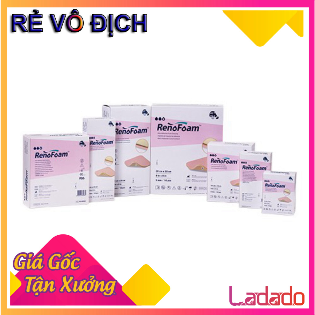 Miếng Dán Chống Loét Tỳ Đè, Vết Thương, Bỏng RENOFOAM 10x10 cm