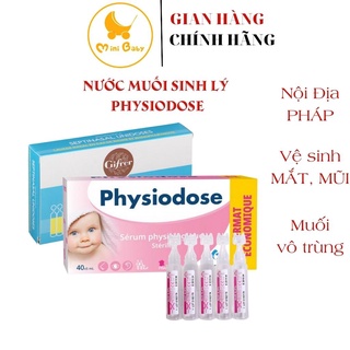 Nước muối sinh lý pháp, nước muối physiodose 40 ống vệ sinh mắt mũi cho bé mẫu mới date 2024