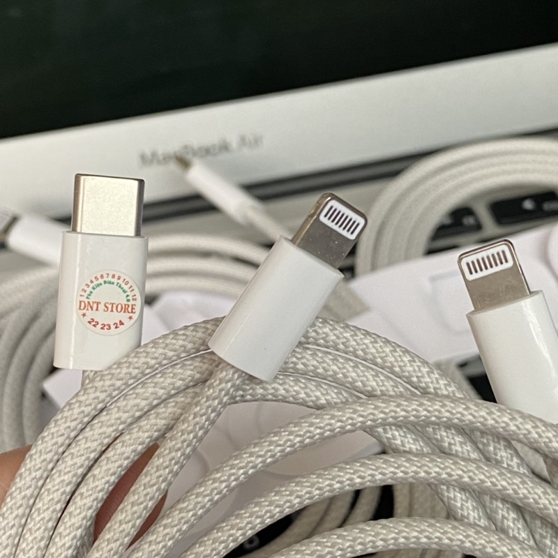 Cáp Sạc Zin bọc dù chuẩn MFI Type C to Linghtning, Sạc Nhanh