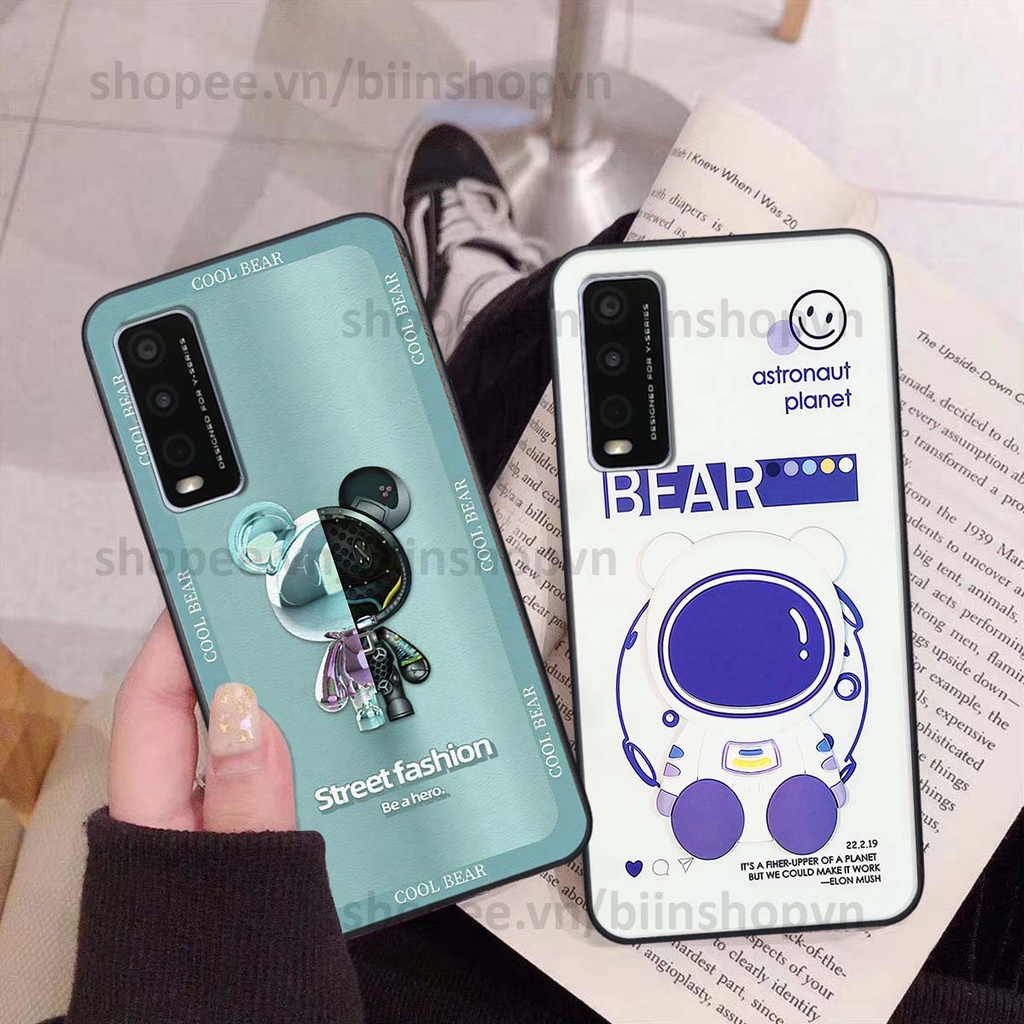 Ốp Vivo Y20 hình gấu bear brick đẹp độc lạ, thời trang, cá tính