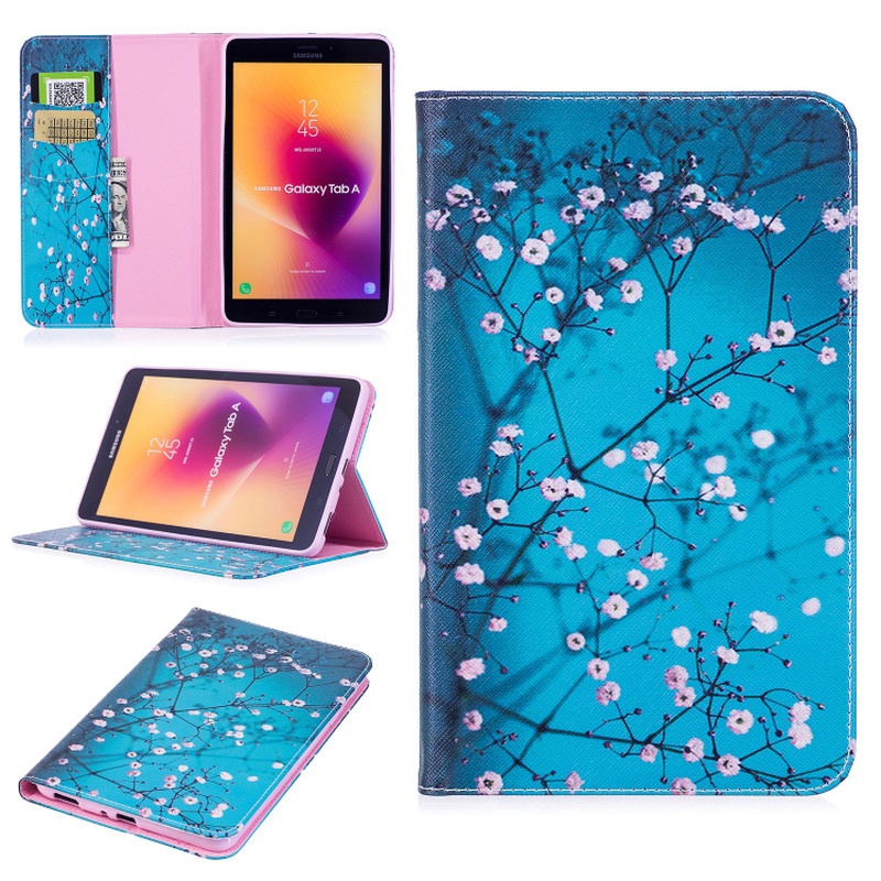 Bao Da Máy Tính Bảng Mềm Họa Tiết Hoa Đào Hoạt Hình Cho samsung galaxy tab a  8.0 sm-t380 / t385 Ốp