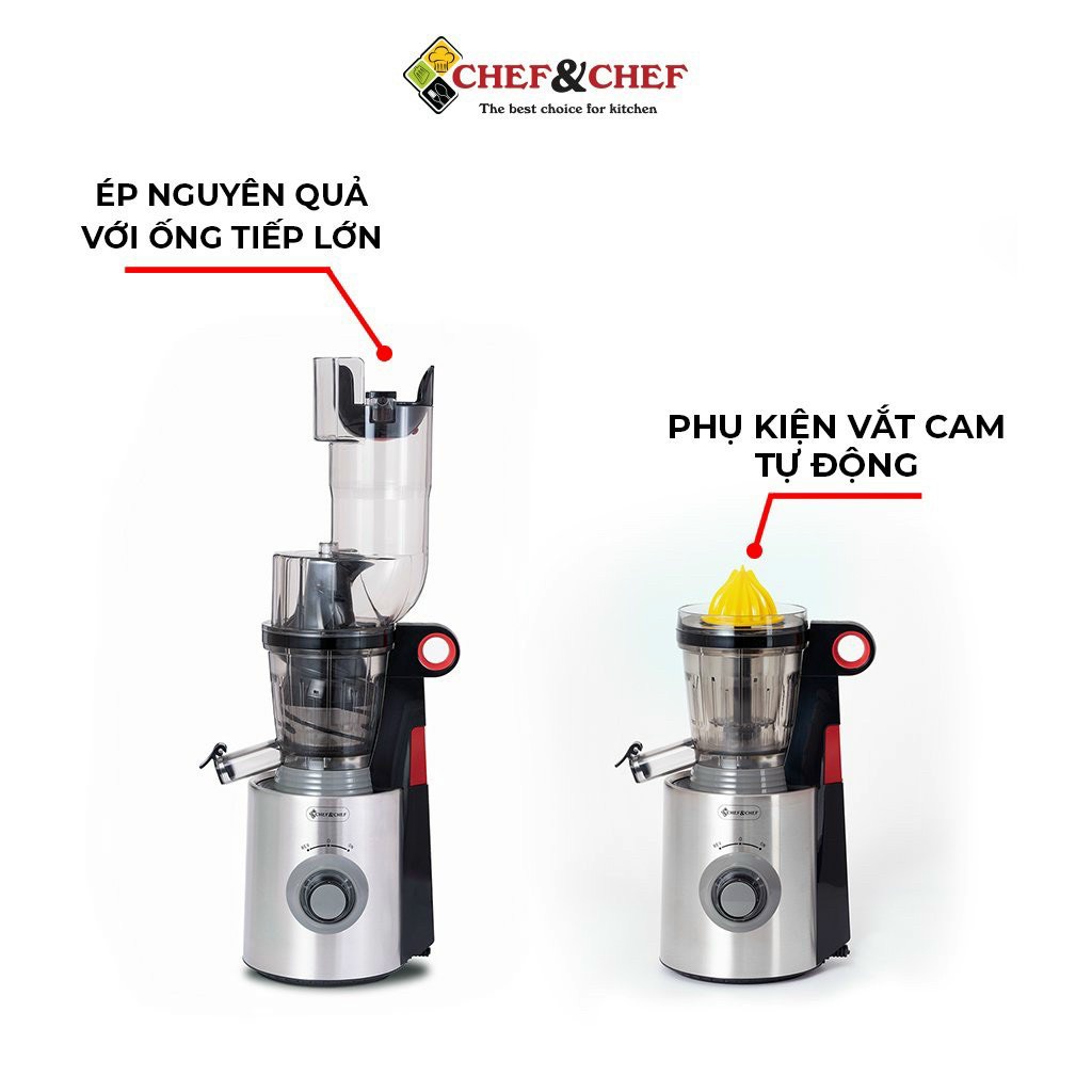 MÁY ÉP CHẬM CAO CẤP ĐA NĂNG SIÊU TIỆN DỤNG CHEF&CHEF CH-801D HÀNG CHÍNH HÃNG