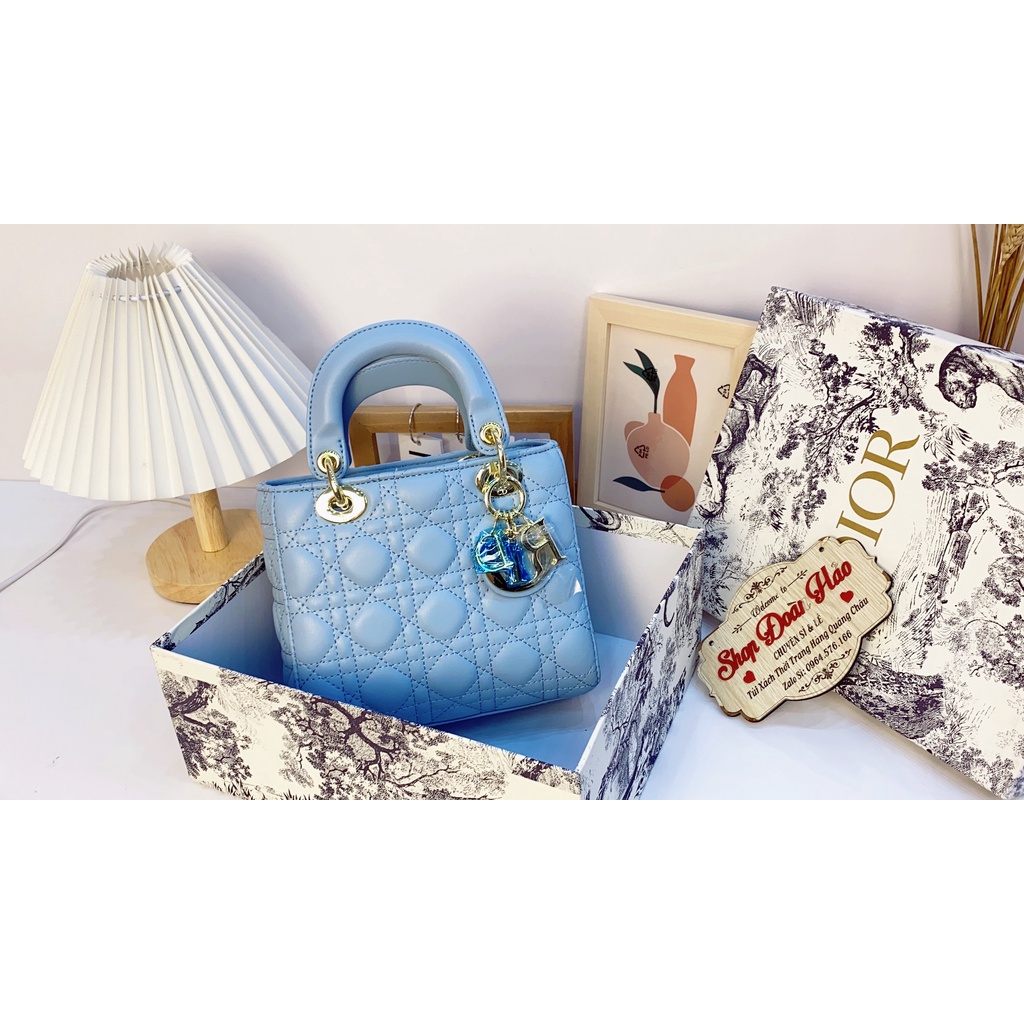 Túi Xách Nữ CD Size 21 cm  Hàng Cao Cấp Fullbox Da Trần Ô Mềm Đeo Chéo Cầm Tay MSP429