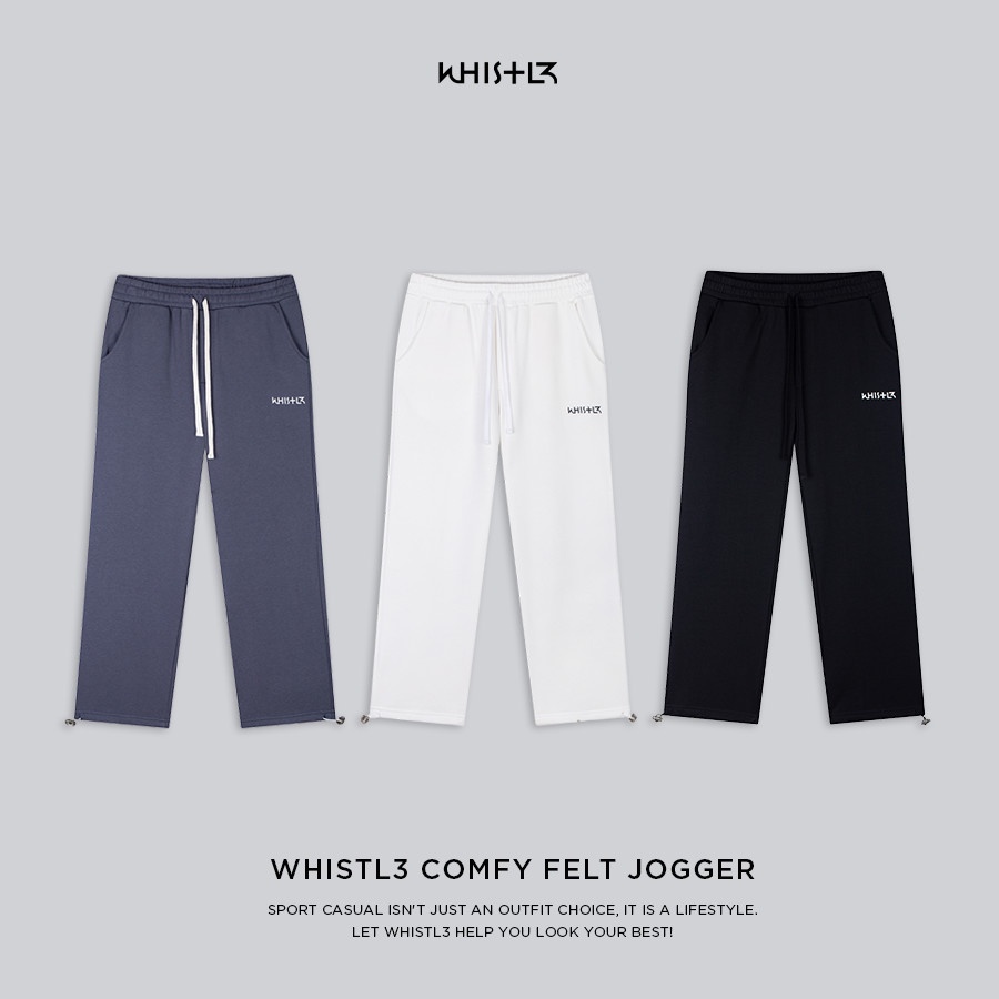 [NEW] Quần Jogger nam WHISTL3 ComFy Felt Jogger chất liệu Nỉ, 3 màu đen, trắng, ghi xanh