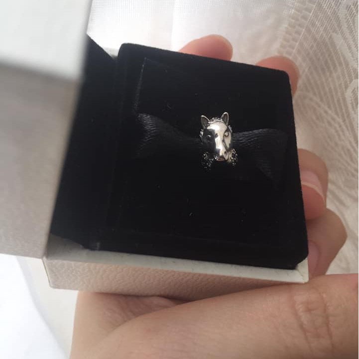 Hạt charm bạc 925 hình ngựa màu xanh biển cá tính