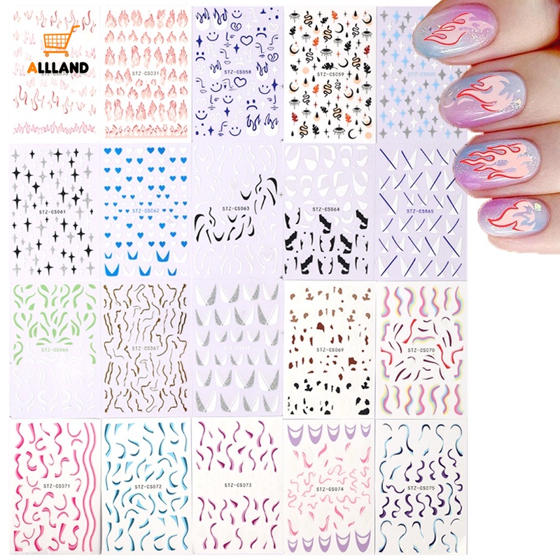 [Hàng mới về] Miếng dán trang trí móng tay tự dính họa tiết hoạt hình 3d