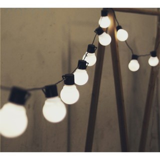 Dây đèn Ping pong light 20 bóng trang trí lều, cắm trại, cafe, cây ngoài trời cắm điện 5M