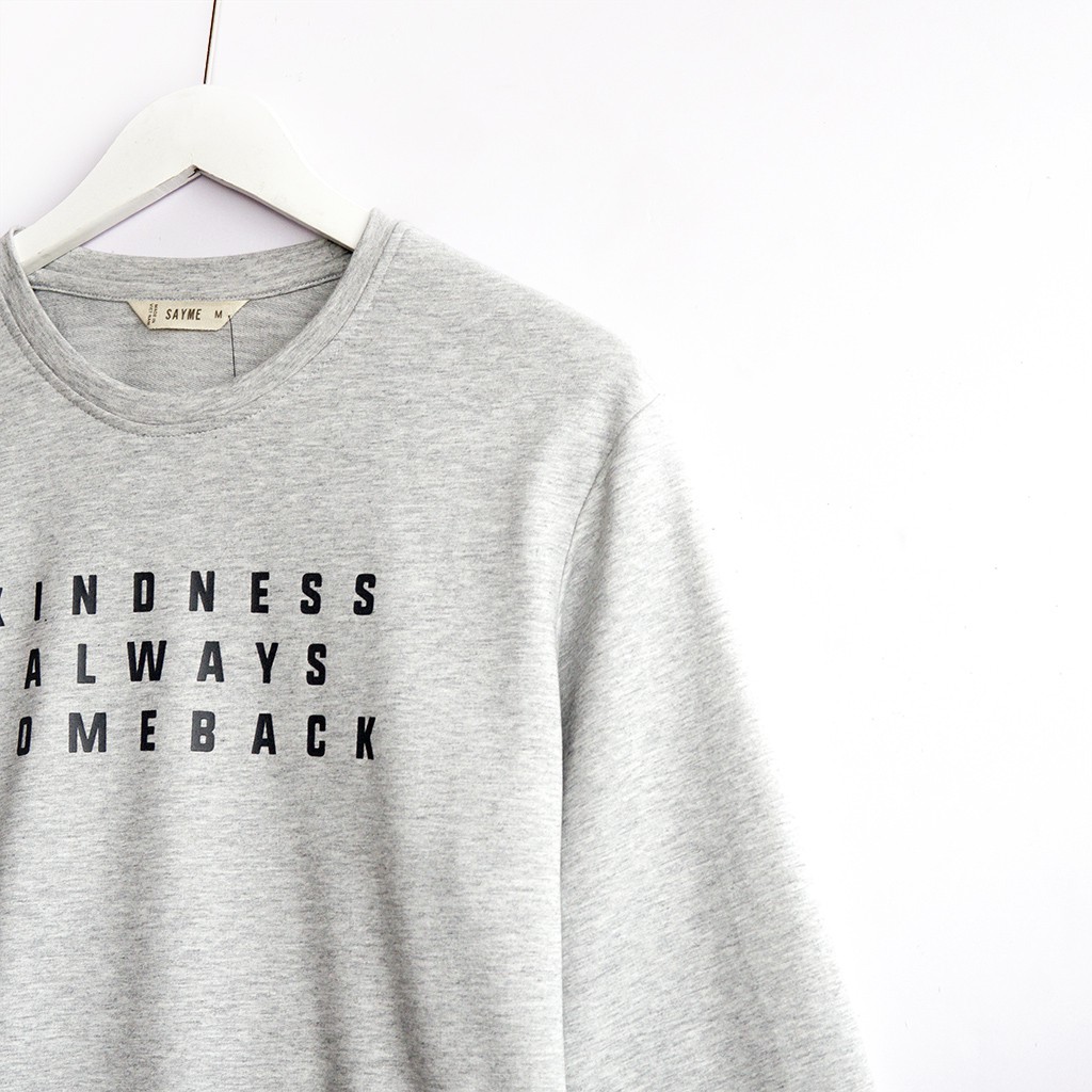 Áo nỉ nam SAYME áo sweater dài tay thu đông vải cotton da cá dày dặn ấm áp MCSI0011