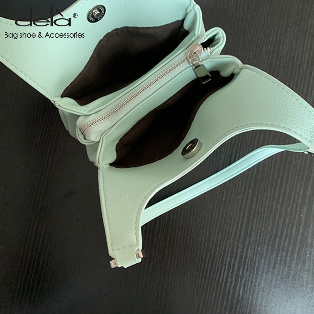 Dela Túi Xách Đeo Vai Mùa Hè Hình Chữ U In Họa Tiết Vỏ Quả Vải Có Dây Xích Phong Cách Hàn Quốc Dễ Phối Đồ Cho Nữ