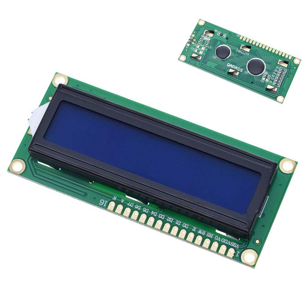 GLENES 5V LCD Module Green screen LCD Display Module Display Module 1602 for Arduino 16x2 Character Module Blue screen White code LCD Screen Board/Multicolor