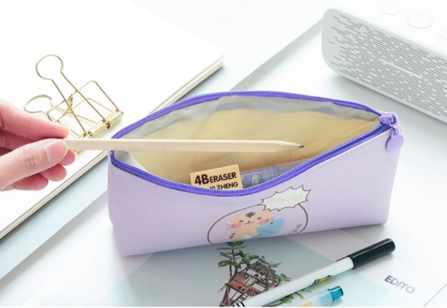Bóp viết/hộp bút Mèo Ú xinh xắn dành cho học sinh, sinh viên