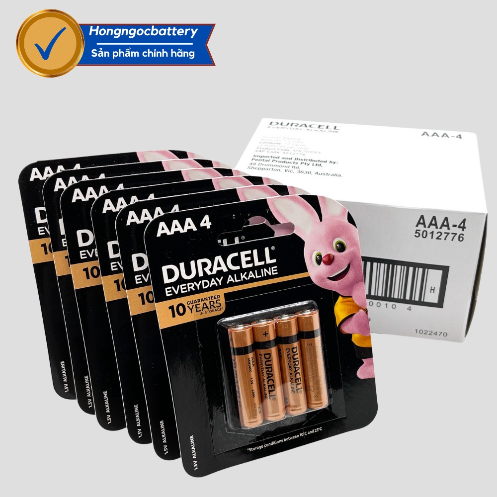 [Mã BMLT35 giảm đến 35K đơn 99K] Hộp 48 Viên Pin AA , AAA DURACELL Alkaline 1,5V siêu bền bỉ tiết kiệm - Hàng chính hãng