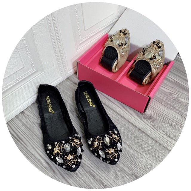 Giày bệt đính đá cao cấp