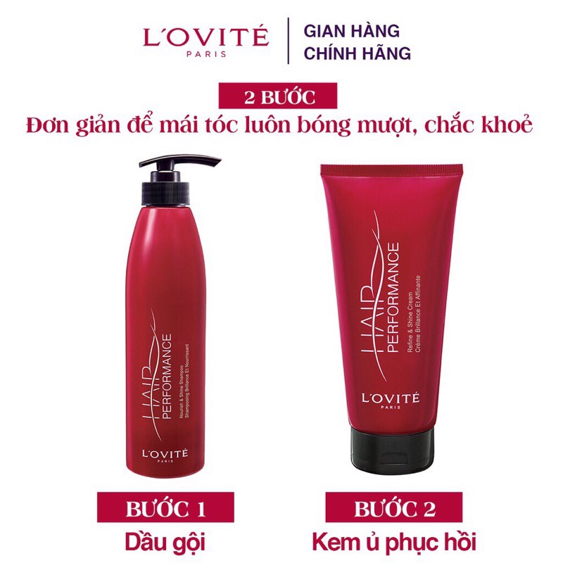 Dầu Gội Lovite Hair Performance Nourishing And Shine Shampoo Dưỡng Và Bóng Tóc 500ml