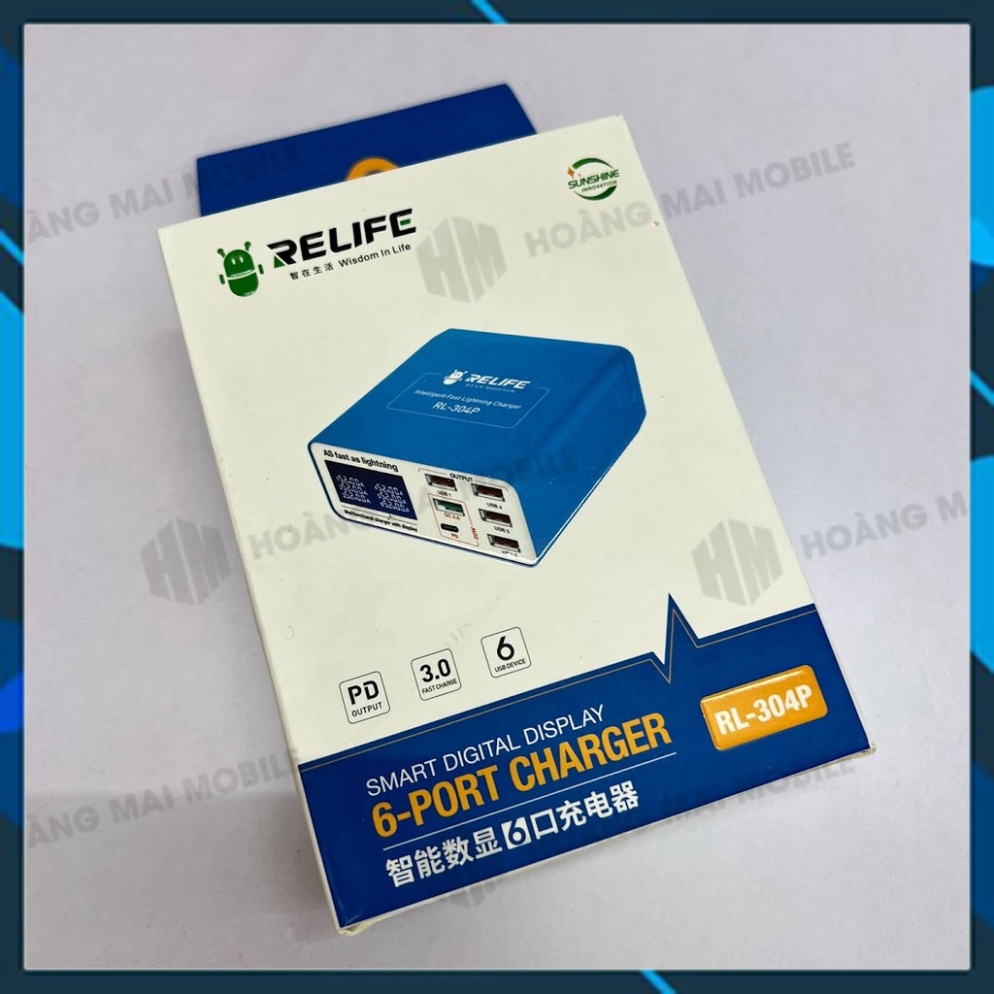 Sạc báo dòng Relife RL-304P hỗ trợ sạc nhanh