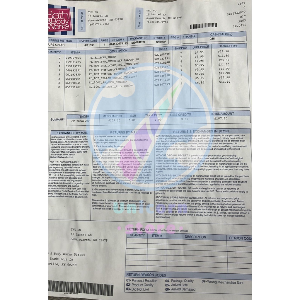 Xịt Thơm Cơ Thể Bath & Body Works Body Mist Travel Size 10ml