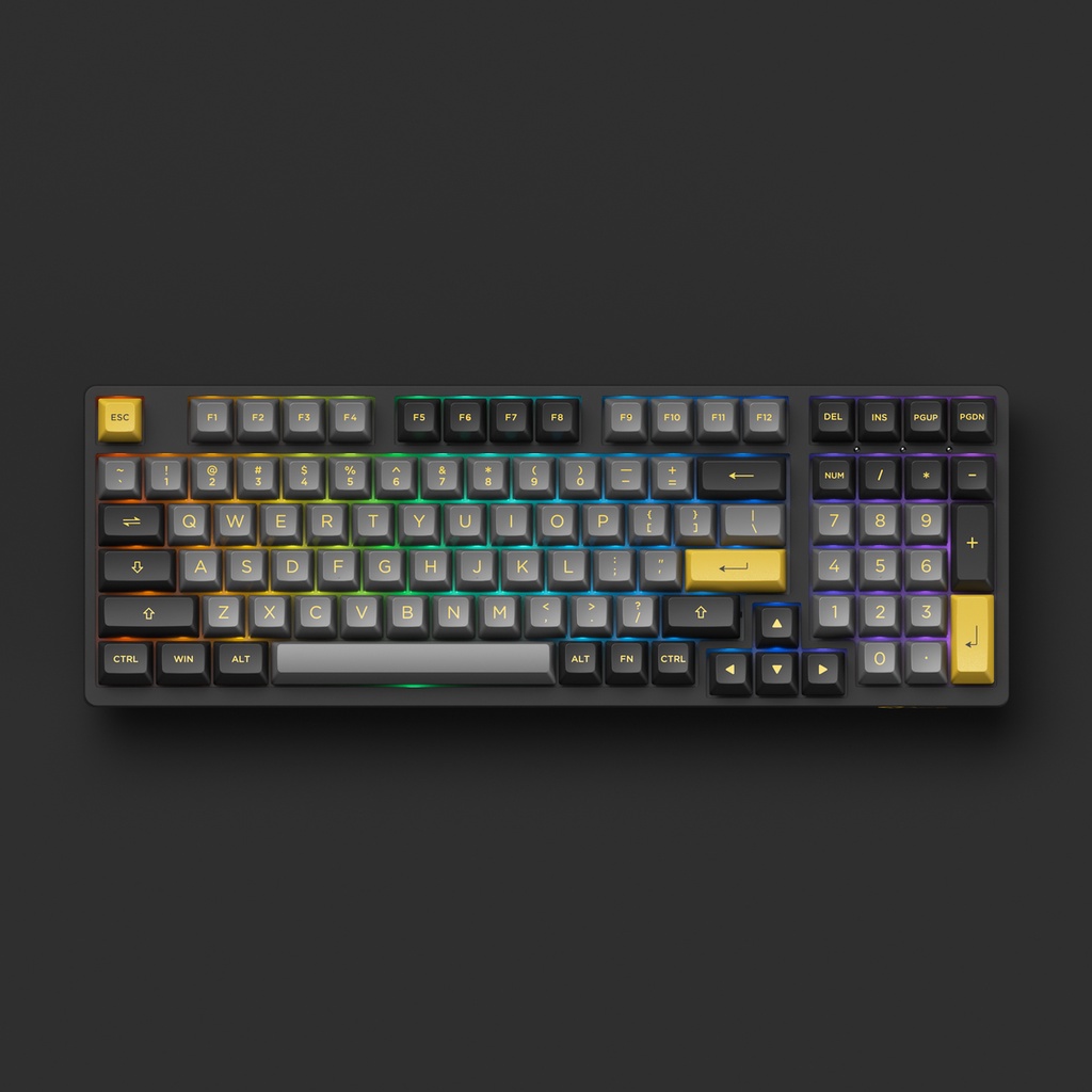 Bàn phím cơ không dây AKKO 3098N Multi-modes Black Gold
