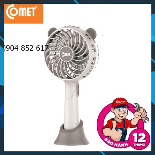 Quạt mini Cầm Tay tích điện sạc pin Comet 3W có đế rời CRF0804 Chính hãng