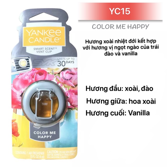 Nước hoa ô tô Yankee Candle (nhiều mẫu)