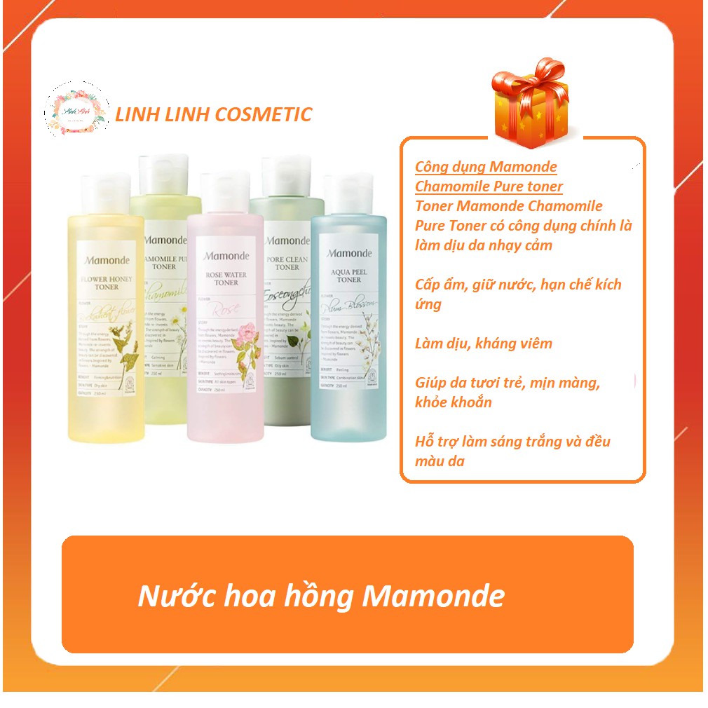 [Tặng kèm 10 miếng bông tẩy trang Pháp] Nước Hoa Hồng Mamonde - Manonde Rose Clean Toner