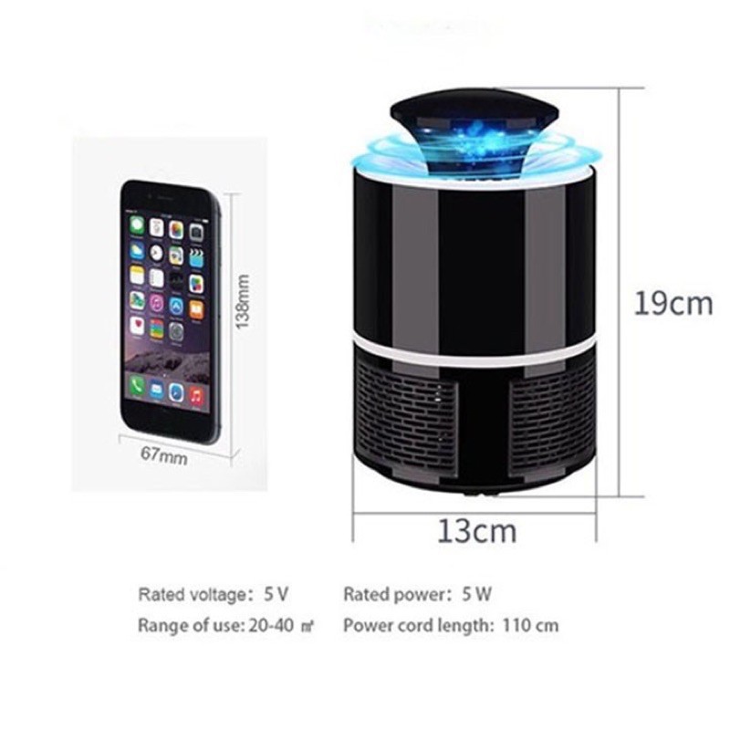 Đèn Bắt Muỗi Thông Minh Hình Trụ, Máy Hút Muỗi Có Đèn Mini [HANG CAO CAP ]  Công Nghệ Đèn LED Dùng Nguồn USB