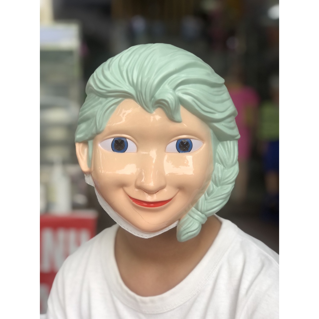 Mặt nạ Frozen nữ hoàng băng giá Elsa, Anna có nhạc hóa trang Halloween cho bé