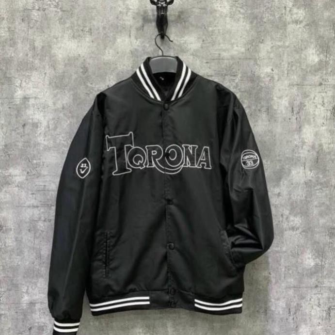 Áo khoác dù bomber unisex form rộng TORONA bóng chày nam nữ cực phẩm của năm