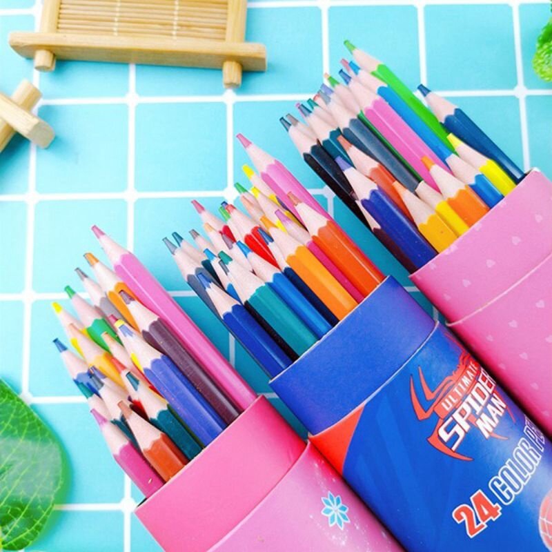 Hộp bút chì màu. Hàng chất lượng cao, an toàn cho sức khỏe. Màu vẽ, chì vẽ cho trẻ em