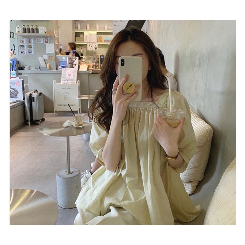 Áo Kiểu Cổ Vuông Tay Phồng Thời Trang Mùa Hè Thiết Kế Mới Phong Cách Pháp Cho Nữ 2022