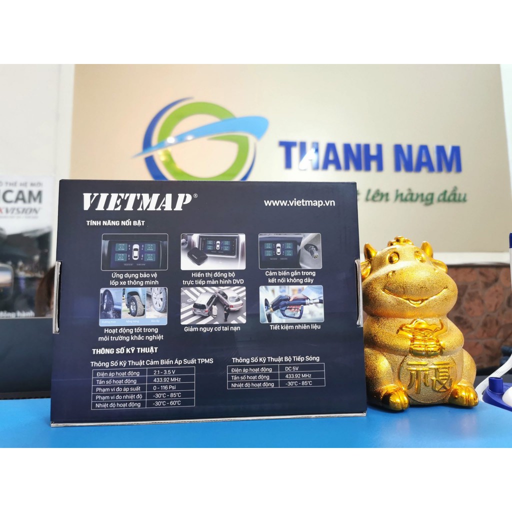 Cảm biến áp suất lốp Vietmap V1 van ngoài Giá rẻ (hỗ trợ lắp đặt)