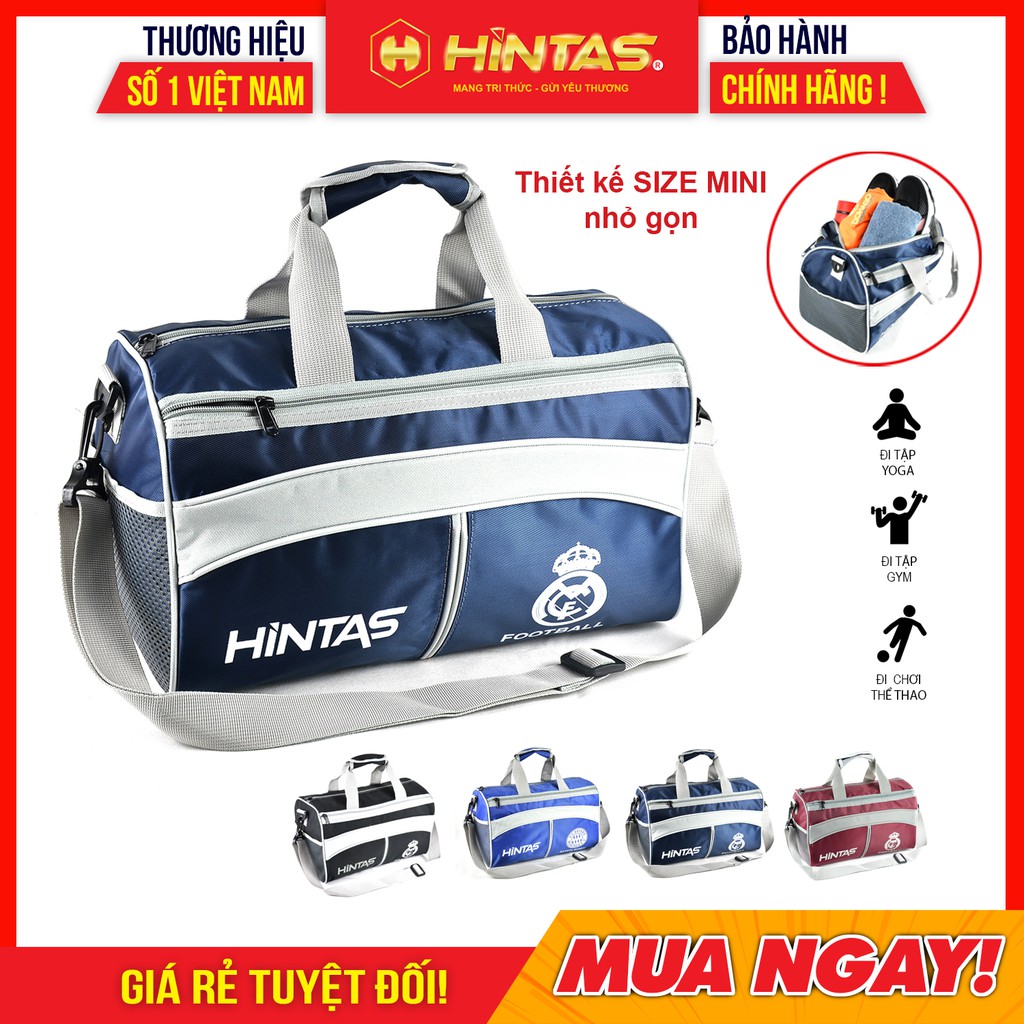 Túi trống thể thao HINTAS thiết kế size mini in logo câu lạc bộ cho nam nữ tập gym, yoga, bơi lội, đánh banh,..TT 04