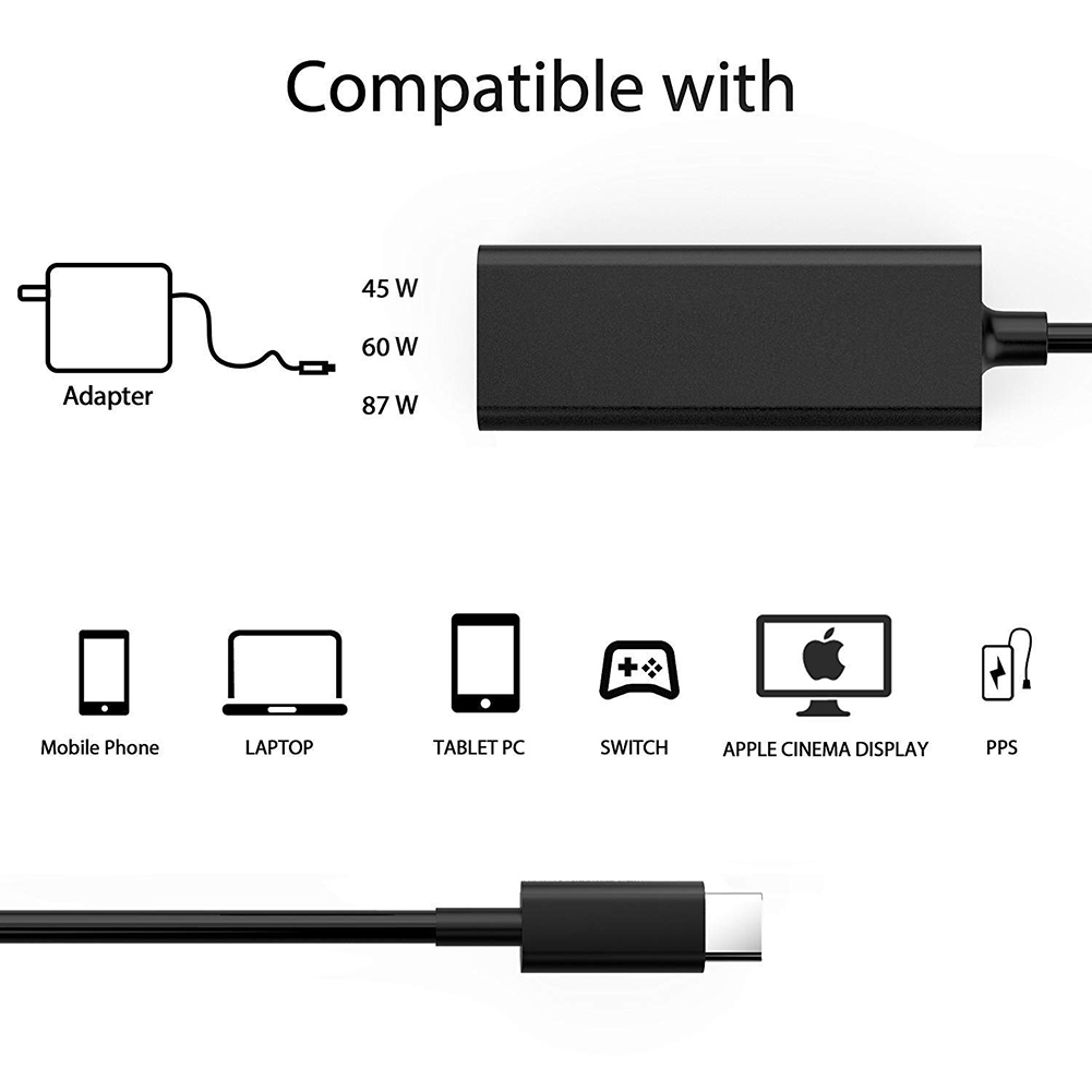 USB C Type-C Male to MagSafe 2 1 5 Pin Female Converter for Apple Macbook air iPad