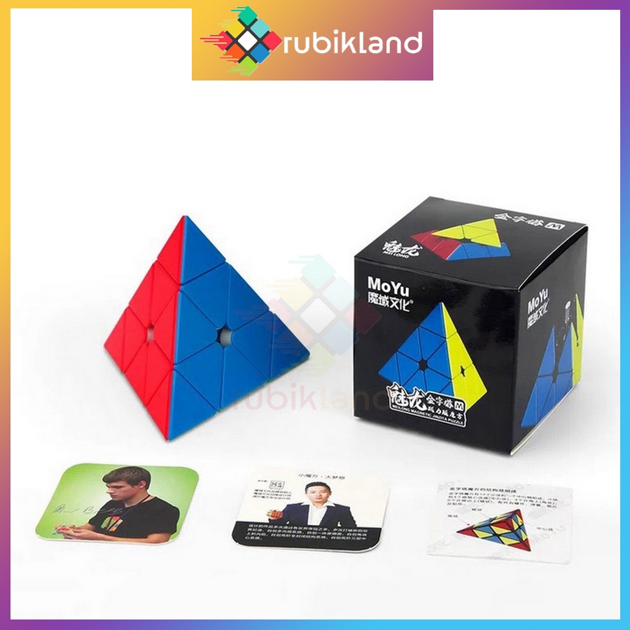 Rubik Pyraminx MoYu MeiLong M Pyraminx Magnetic Series Rubic Tam Giác Stickerless Pyramid Đồ Chơi Trí Tuệ Trẻ Em